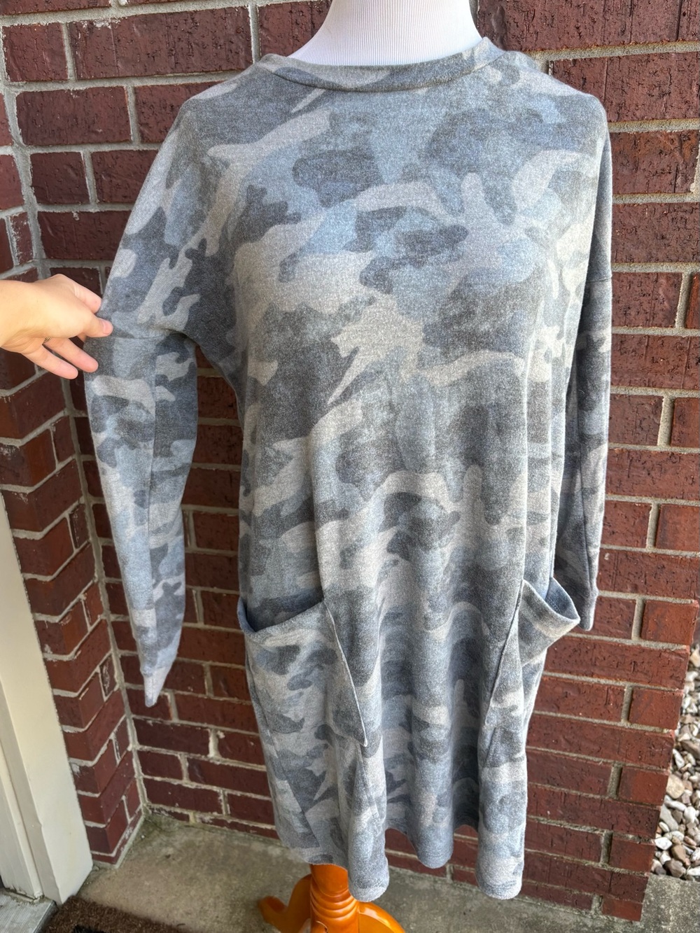 Impressions Gray Soft Knit Tunic Top